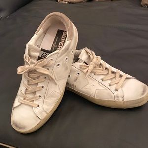 Golden Goose superstar sneakers size 40 (US size 10). White with white star.